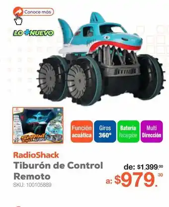 Tiburón de control remoto radioshack / azul