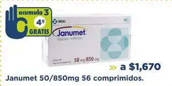 Farmacia San Pablo Janumet 50/80mg 56 comprimidos oferta