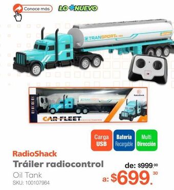 Tráiler de control remoto radioshack / azul