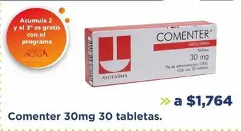 Farmacia San Pablo Comenter 30mg 30 tabletas. oferta