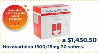 Farmacia San Pablo Novovartalon 1500/15mg 30 sobres oferta