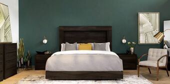Recamara queen size constanza negro 5 piezas