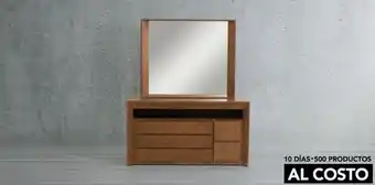 Cómoda con espejo keyser nogal