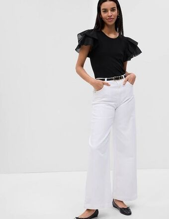 GAP Playera manga corta cuello redondo para mujer oferta