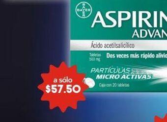 Farmacia San Pablo Aspirina advanced 500mg 20 tabletas oferta