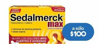 Sedalmerck max 650mg 24 tabletas.