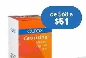 Aurax cetirizina 1mg/ml 50ml.