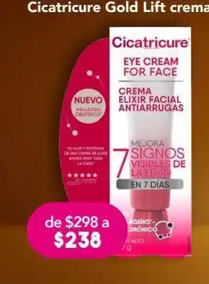 Farmacia San Pablo Cicatricure crema elixir facial antiarrugas 30g. oferta