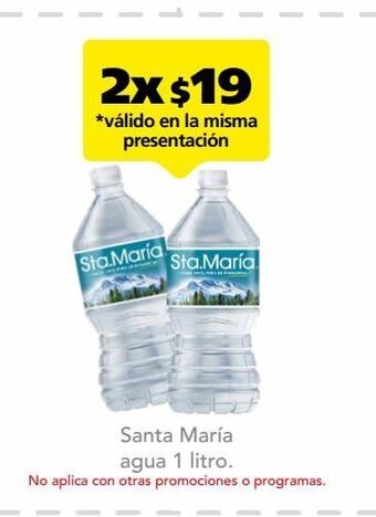 Farmacia San Pablo Santa maría agua 1 litro. oferta