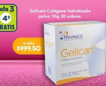 Farmacia San Pablo Gelicart colágeno hidrolizado polvo 10g 30 sobres. oferta