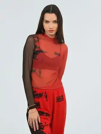 Cuidado con el Perro Blusa mesh bicolor game over oferta