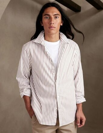 Liverpool Camisa casual de algodón manga larga para hombre oferta