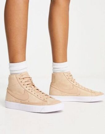 Nike blazer mid premium trainers in vachetta tan