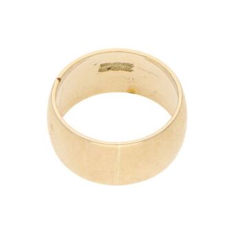 Nacional Monte de Piedad Argolla media caña en oro amarillo 14 kilates. oferta