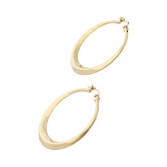 Nacional Monte de Piedad Arracadas lisas en oro amarillo 14 kilates. oferta