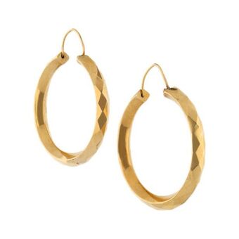 Nacional Monte de Piedad Arracadas facetadas en oro amarillo 18 kilates. oferta