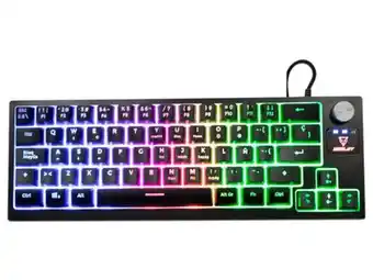PCEL Teclado gamer ocelot ok-m60, iluminación led, control de volumen, usb, tkl, color negro. oferta