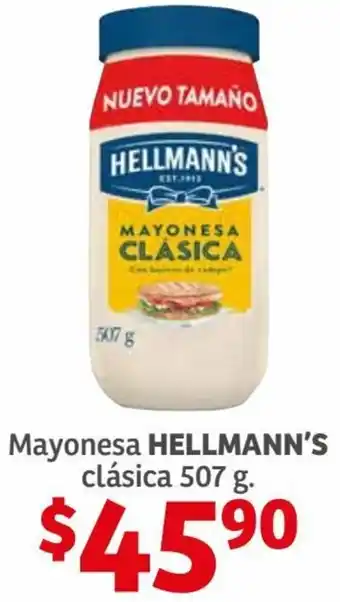 Soriana Híper Mayonesa Hellmann's Clásica 507g oferta