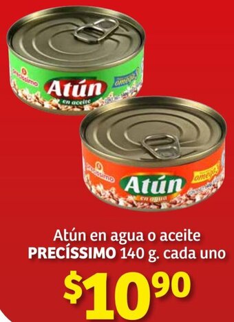Soriana Híper Atún en Agua o Aceite Precíssimo 140g oferta