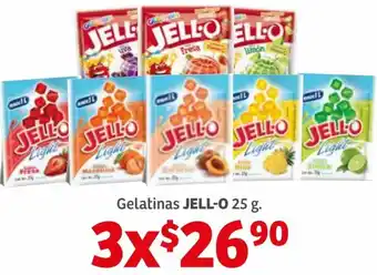 Soriana Híper Gelatinas Jell-O 3x25g oferta