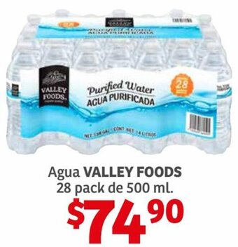 Agua Valley Foods 28 Pack de 500ml