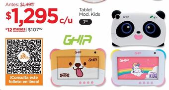 Chedraui Tablet ghia notghia-267 7 panda oferta