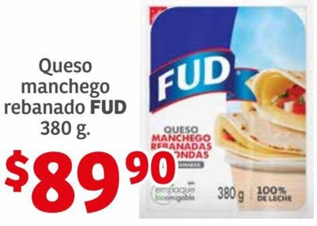 Soriana Híper Fud Queso Manchego Rebanado 380g oferta