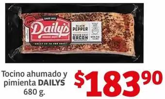 Soriana Híper Dailys Tocino Ahumado y Pimienta 680g oferta