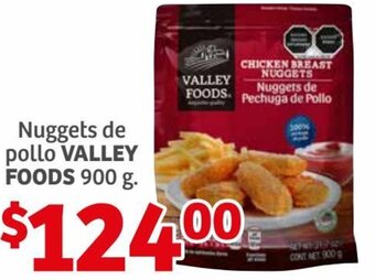 Soriana Híper Nuggets de Pollo Valley Foods 900g oferta
