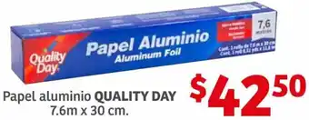 Soriana Híper Quality Day Papel Aluminio 7,6m x 30cm oferta
