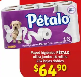 Soriana Híper Papel Higiénico Pétalo Ultra Jumbo 234 HD 16 Rollos oferta