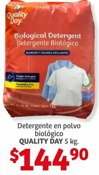 Soriana Híper Quality Day Detergente en Polvo Biológico 5kg oferta
