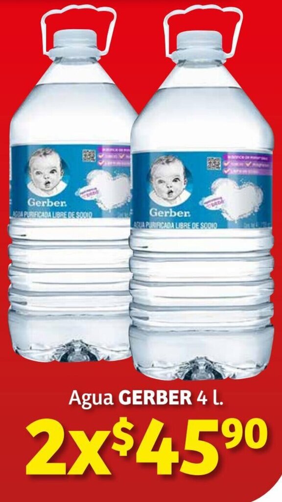 Soriana Híper Gerber Agua 4L oferta