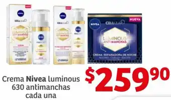 Nivea Crema Luminous 630 Antimanchas