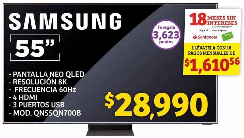 Soriana Híper Samsung Pantalla Neo Qled 55" oferta