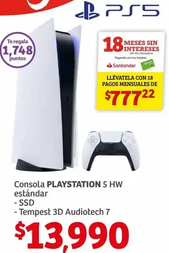 Soriana Híper Playstation Consola 5 HW oferta