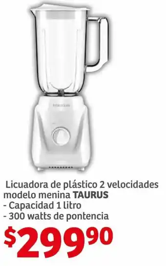 Soriana Híper Taurus Licuadora de Plástico 2 Velocidades Modelo Menia oferta