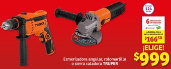 Esmeriladora Angular, Rotomartillo o Sierra Caladora Truper