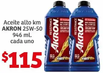 Soriana Híper Akron Aceite Alto km 25W-50 946ml oferta