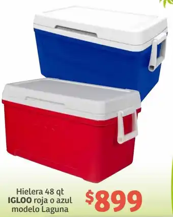 Soriana Híper Igloo Hielera 48qt Roja o Azul Modelo Laguna oferta