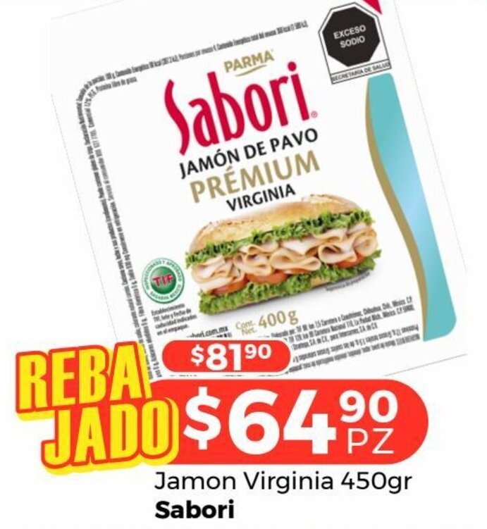 HEB Sabori Jamon Virginia 450g oferta