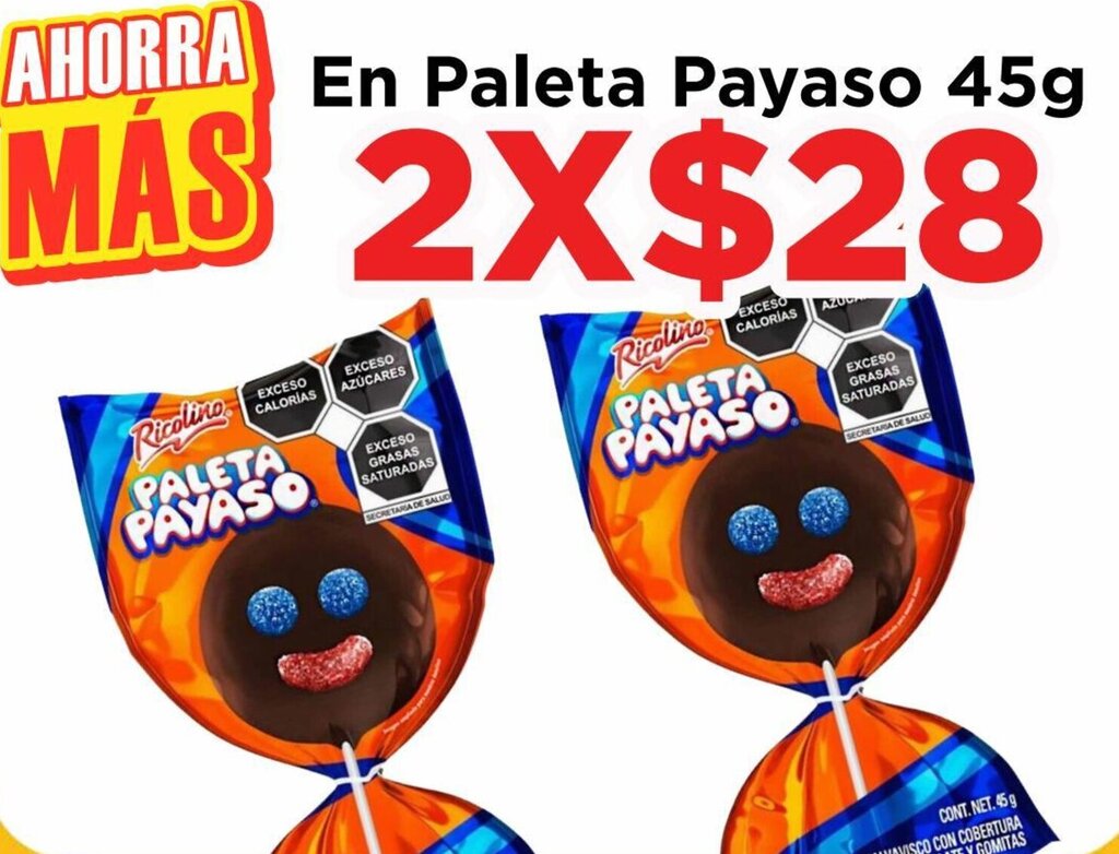 HEB En Paleta Payaso 2x45g oferta