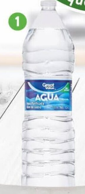 Walmart Agua Purificada Great Value 1,5L oferta