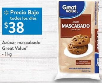 Azúcar Mascabado Great Value 1kg