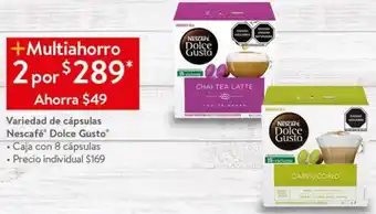 Walmart Variedad de Cápsulas Nescafé Dolce Gusto oferta
