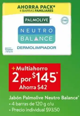 Walmart Jabón Palmolive Neutro Balance 2x120g c/u oferta