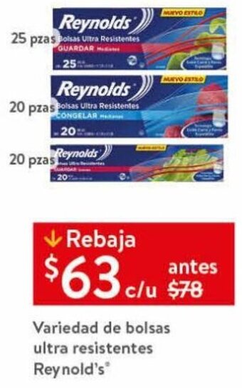 Variedad de Bolsas Ultra Resistentes Reynold's