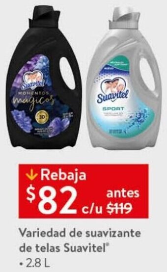 Walmart Variedad de Suavizante de Telas Suavitel 2,8L oferta