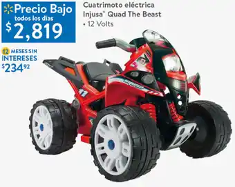 Walmart Cuatrimoto Eléctrica Injusa Quad The Beast 12 Volts oferta