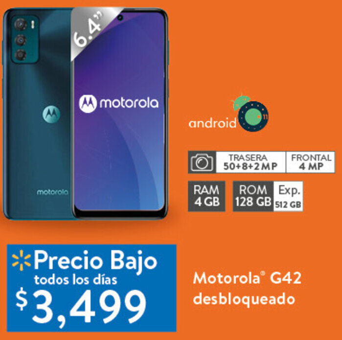 Walmart Motorola G42 Desbloqueado oferta